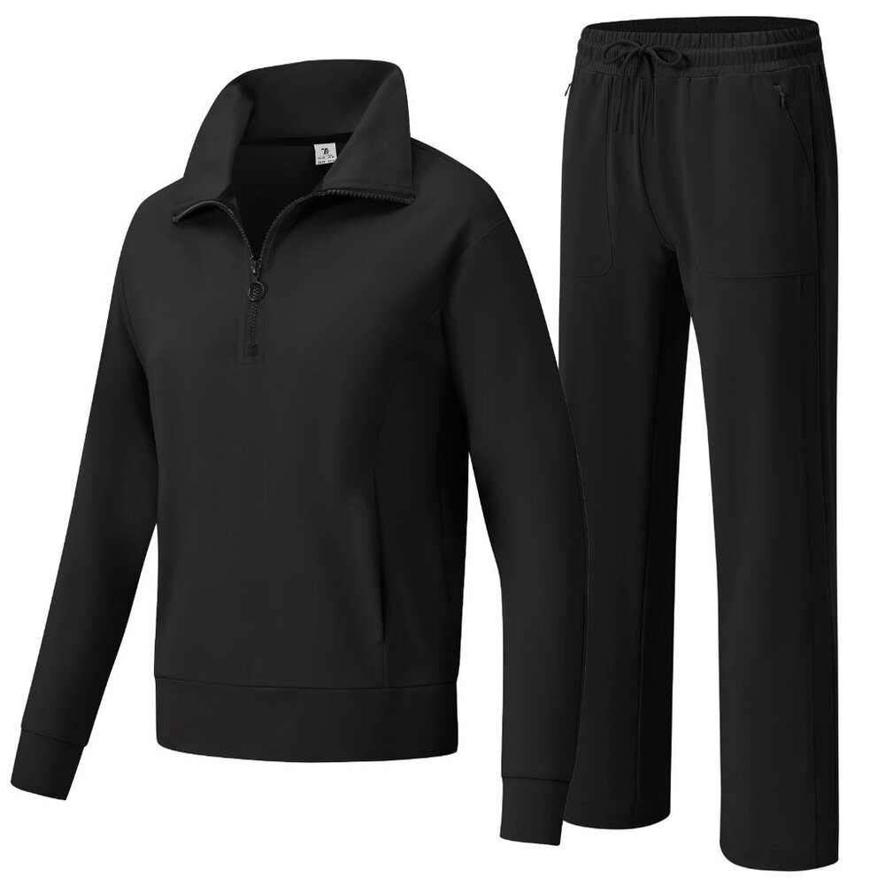 Women's 2-Piece Jogger Set Lounge Wear Matching Sweatsuit Tracksuit
